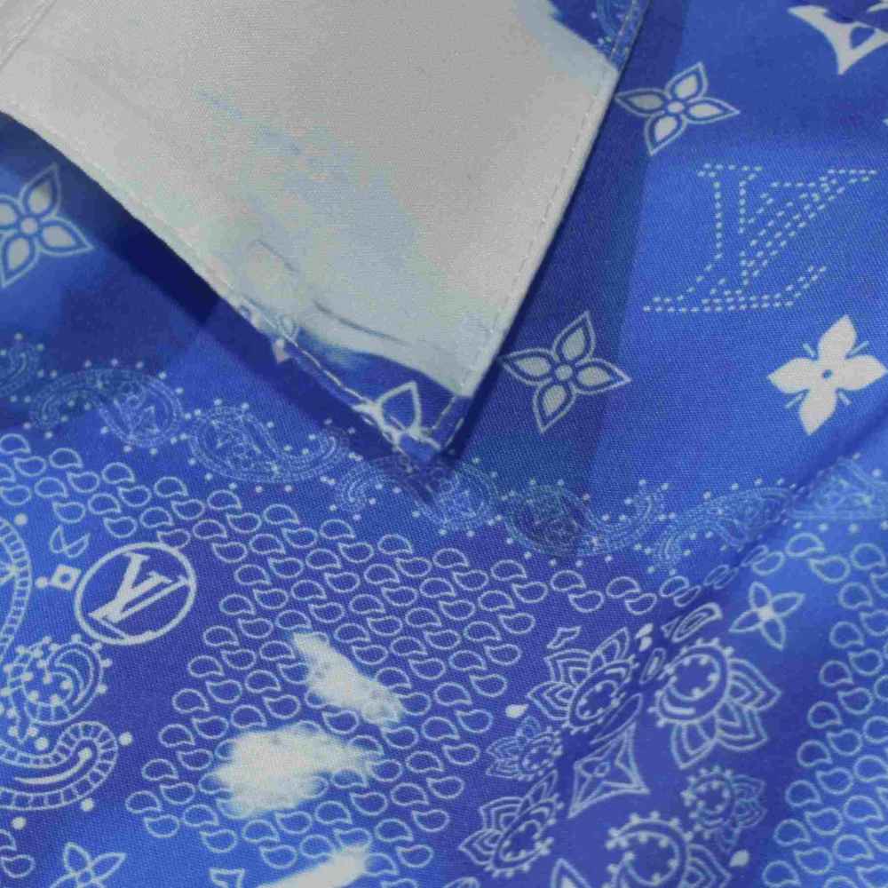 Louis Vuitton Sky Blue Premium Quality Shirt-thumb-3