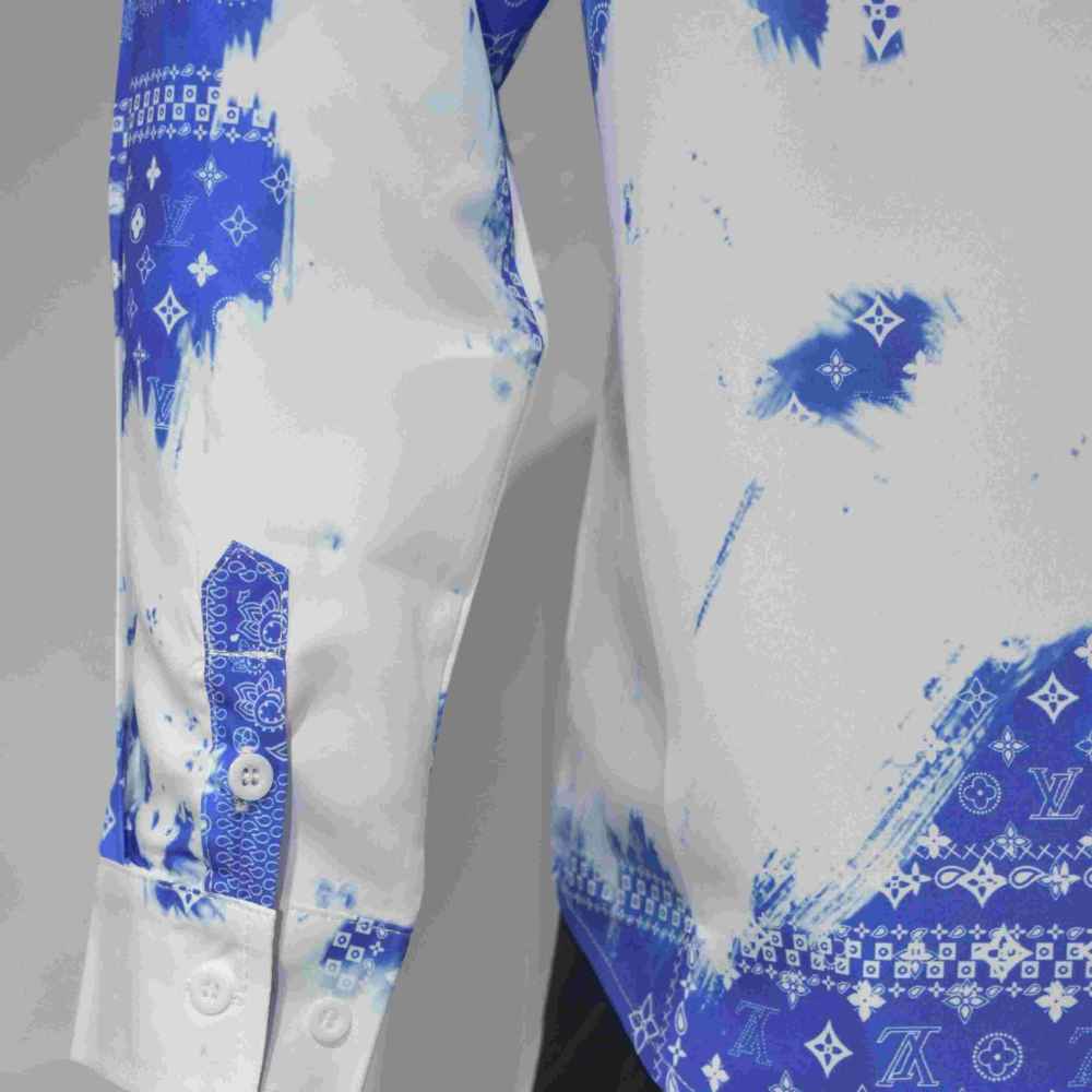 Louis Vuitton Sky Blue Premium Quality Shirt-thumb-5