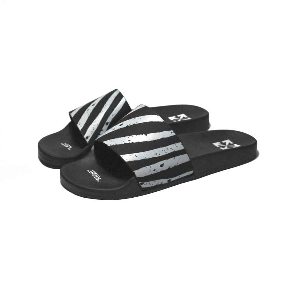 Off-White Black Premium Quality Men's Flip-Flops-thumb-0