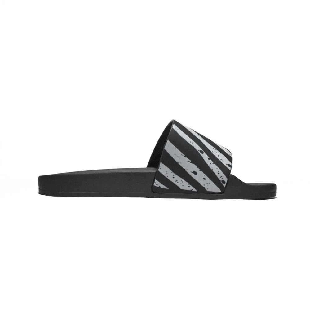 Off-White Black Premium Quality Men's Flip-Flops-thumb-2