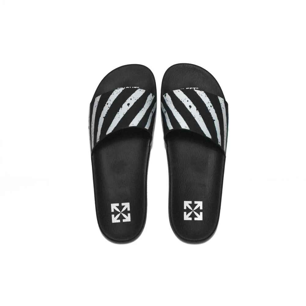 Off-White Black Premium Quality Men's Flip-Flops-thumb-3