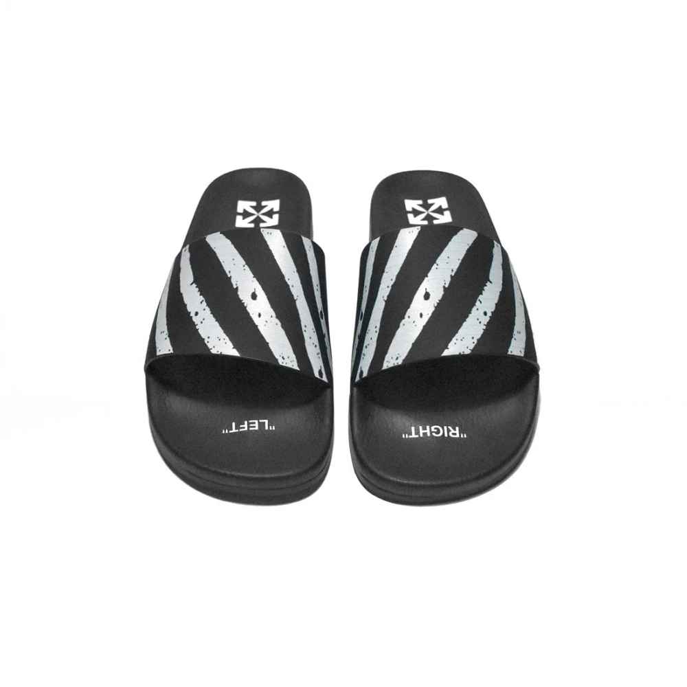 Off-White Black Premium Quality Men's Flip-Flops-thumb-4