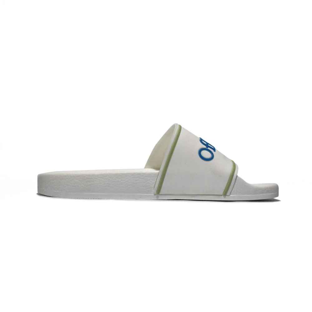 Off-White White Premium Quality Men's Flip-Flops-2