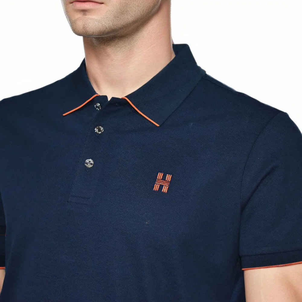 Hermes Dark Navy Blue Premium Quality T-shirt-2