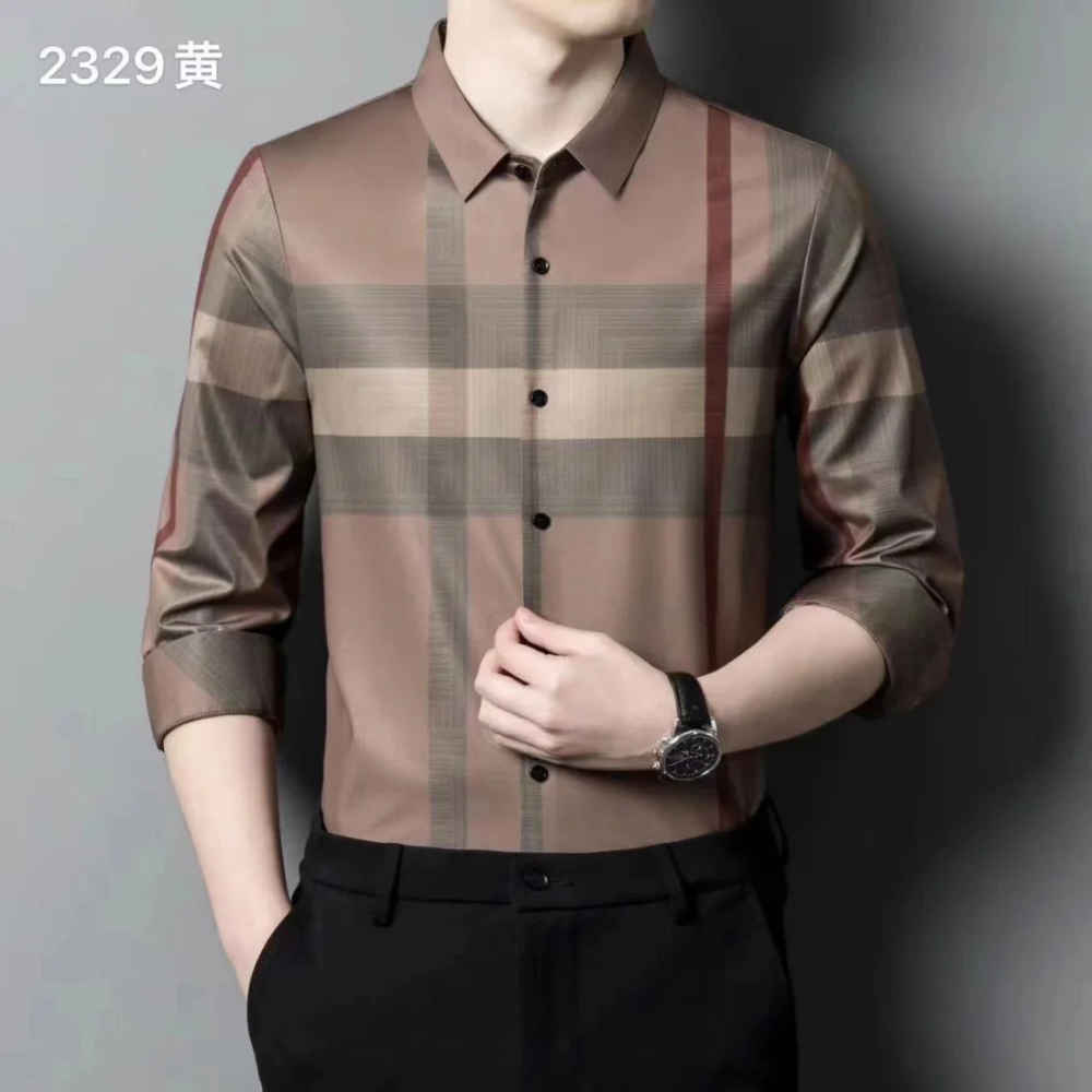 Burberry Checked Blue Premium  Quality Formal Shirt-1