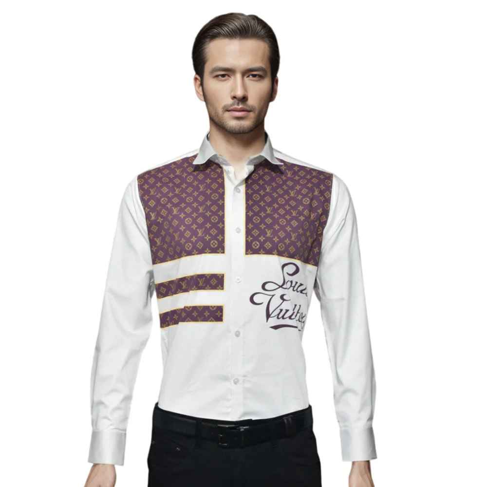 Louis Vuitton White New Designer Premium Shirt-thumb-0