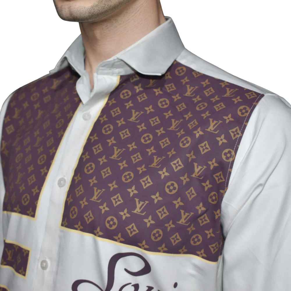 Louis Vuitton White New Designer Premium Shirt-thumb-2