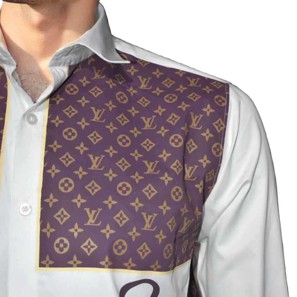 Louis Vuitton White New Designer Premium Shirt-thumb-5