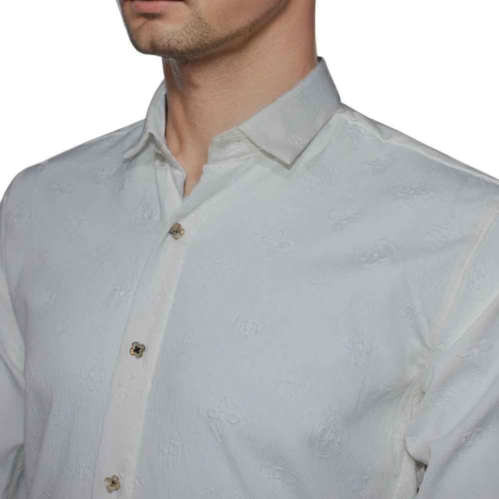 Louis Vuitton White Premium Quality Formal Shirt-2