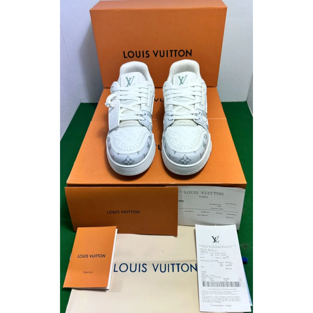 Louis Vuitton White Premium Quality Sneakers-thumb-0