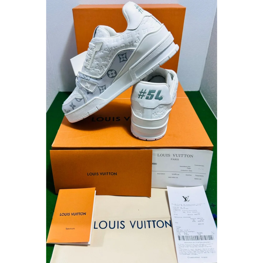 Louis Vuitton White Premium Quality Sneakers-thumb-2