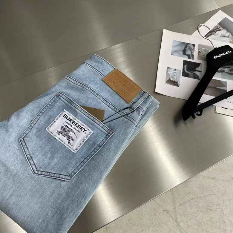 Burberry Light Blue Premium Denim Jeans-thumb-4