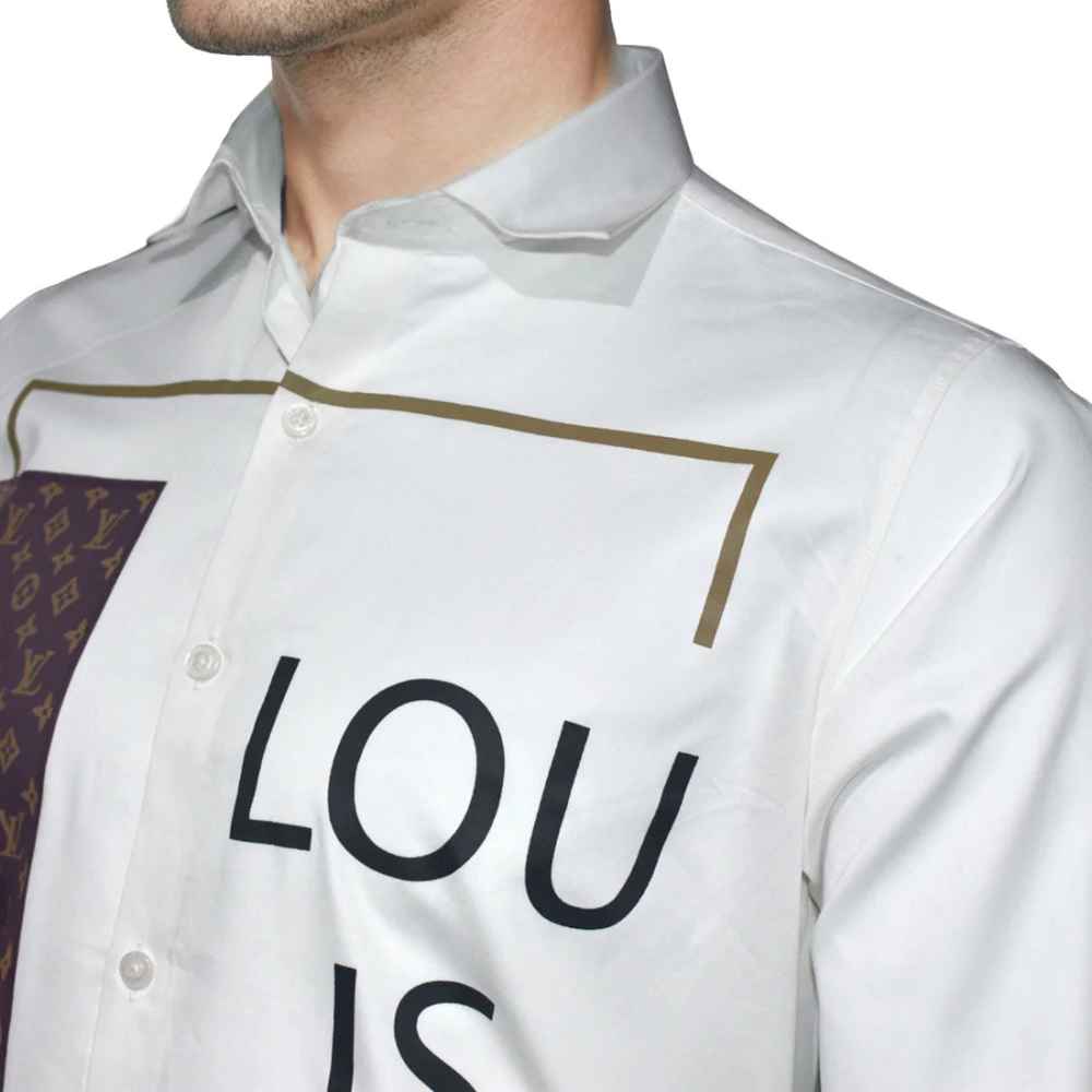 Louis Vuitton White Premium Quality Men's Stylish Shirt-2
