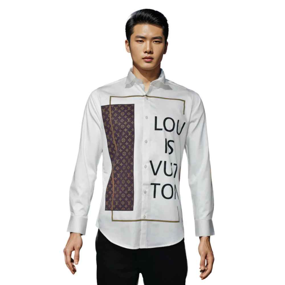 Louis Vuitton White Premium Quality Men's Stylish Shirt-6