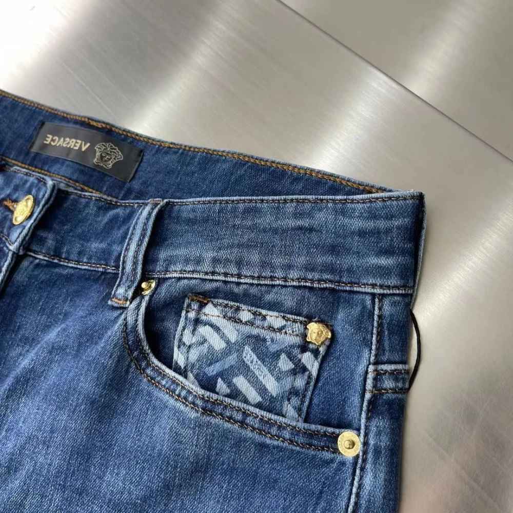 Versace Blue Premium Quality Denim Jeans-thumb-1