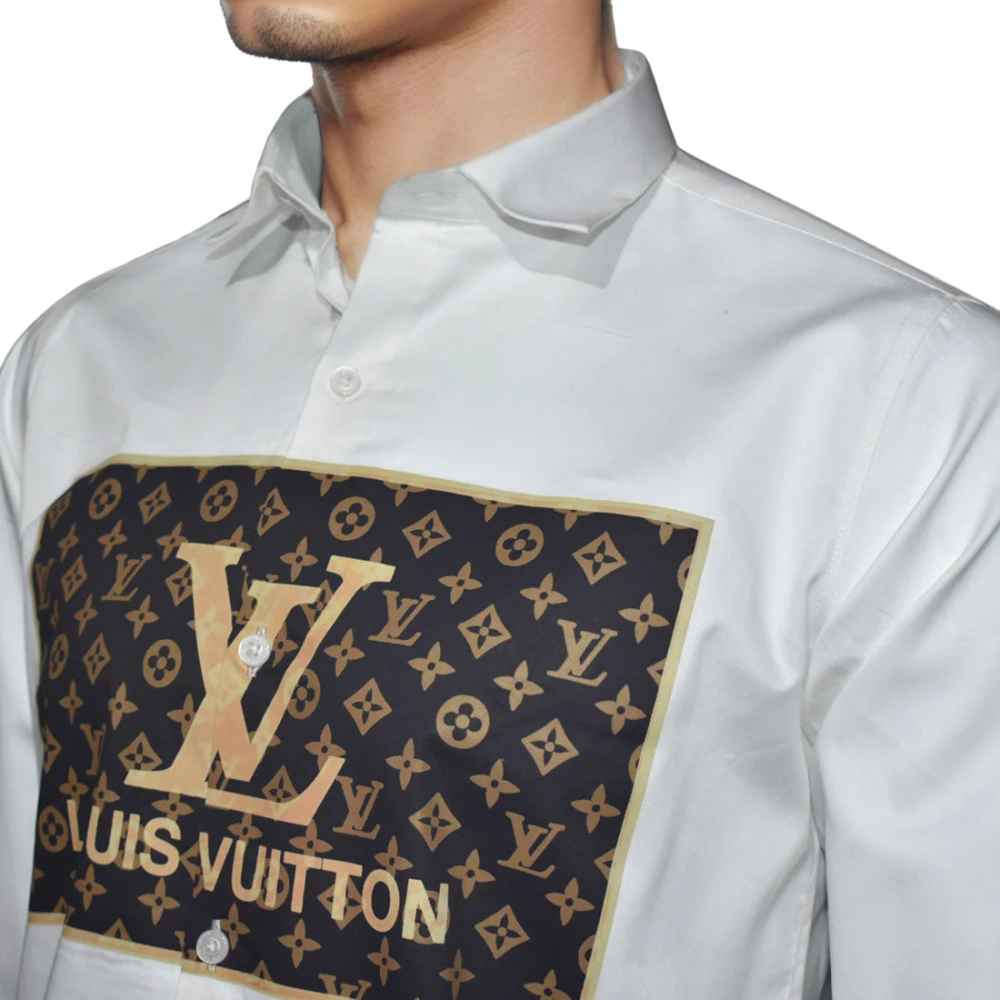 Louis Vuitton White Premium Quality New Designer Men's Casual Shirt-2