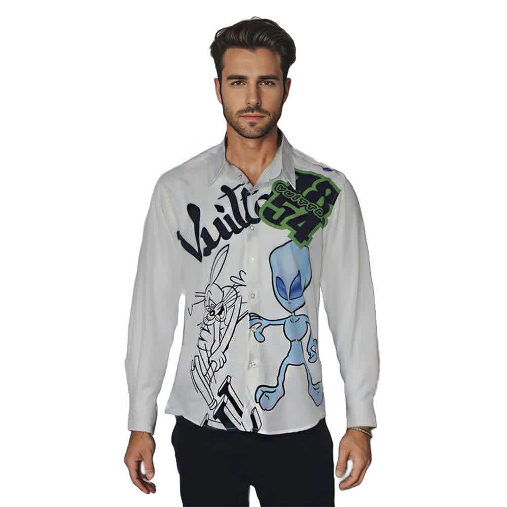 Louis Vuitton White Premium Quality Shirt-thumb-0