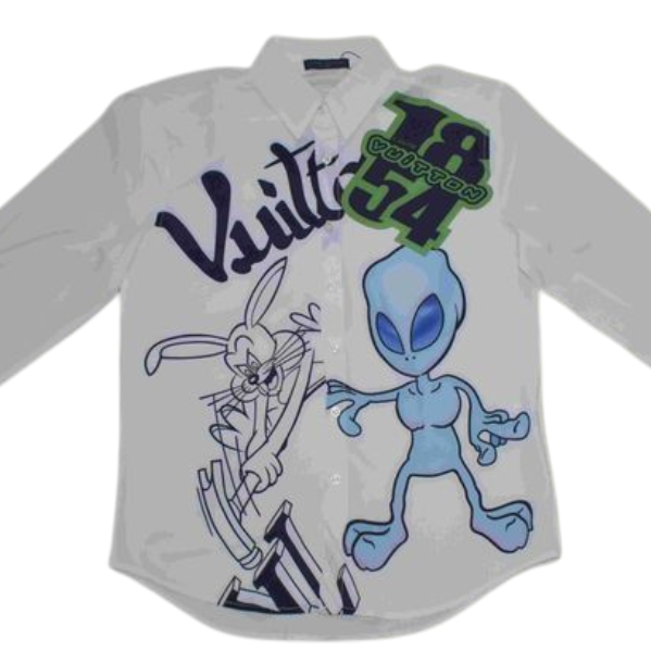 Louis Vuitton White Premium Quality Shirt-thumb-2