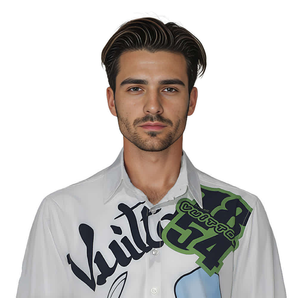 Louis Vuitton White Premium Quality Shirt-thumb-3