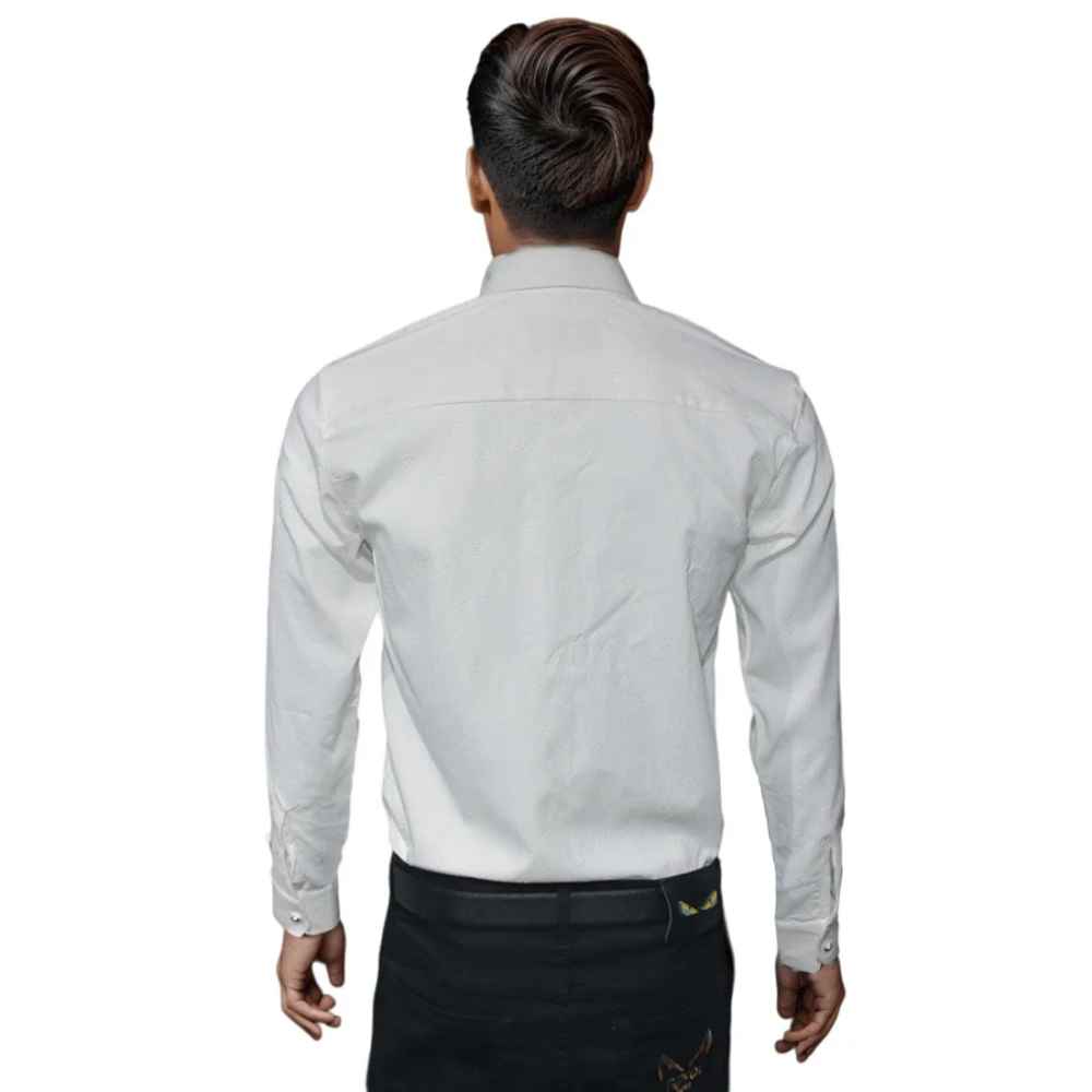 Louis Vuitton White Premium Quality Slim Fit Formal Shirt-1