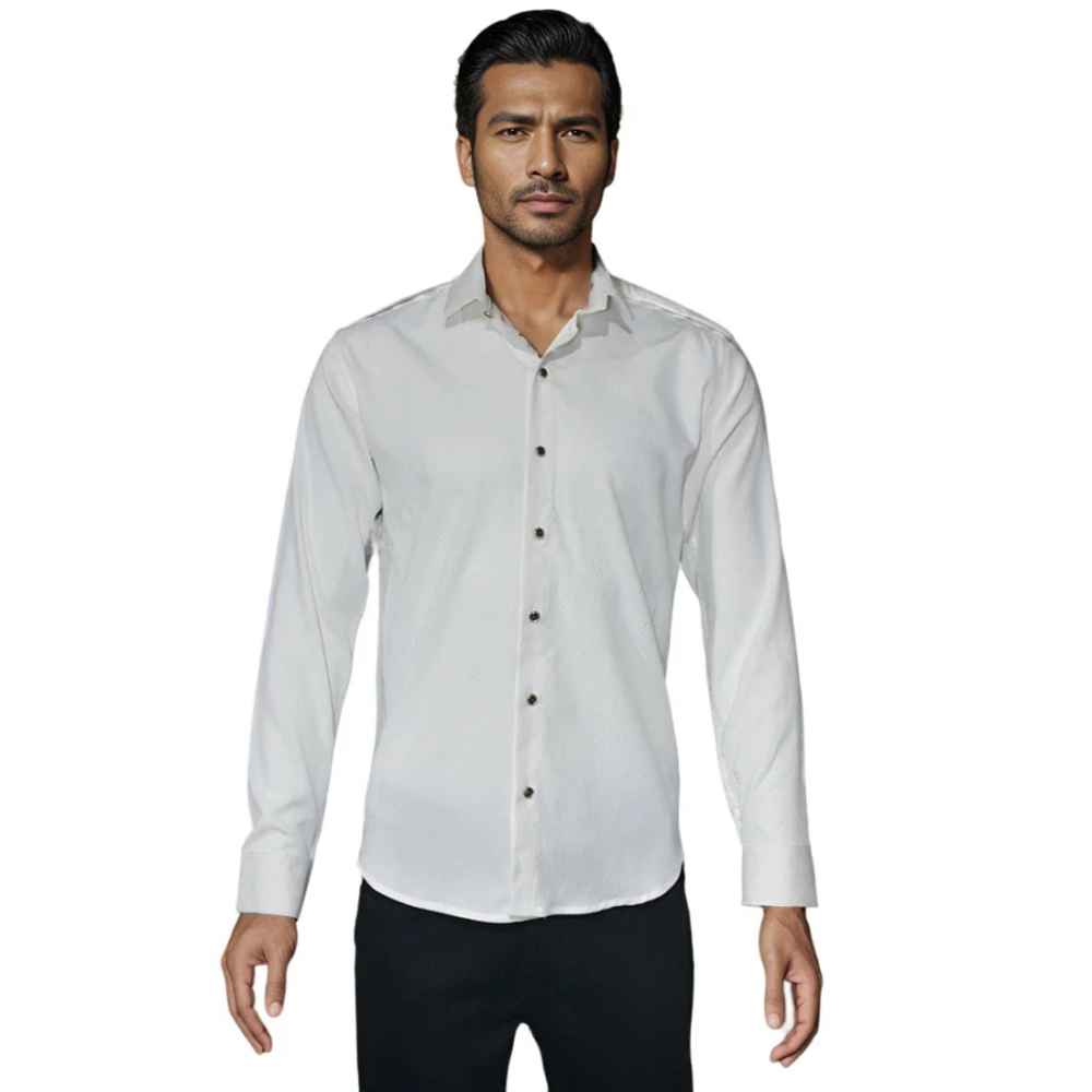 Louis Vuitton White Premium Quality Slim Fit Formal Shirt-4