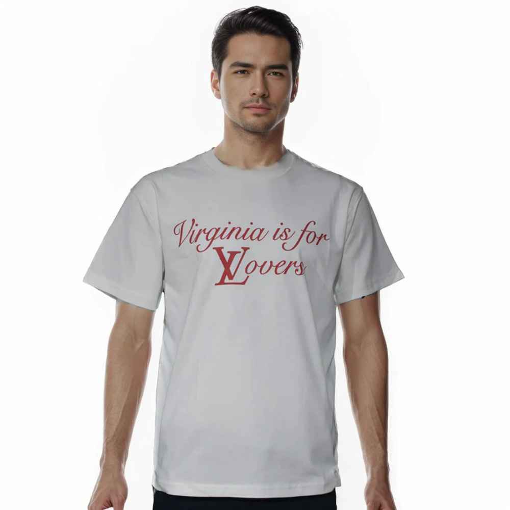 Louis Vuitton Virginia is for Lovers Print White T-shirt-thumb-0
