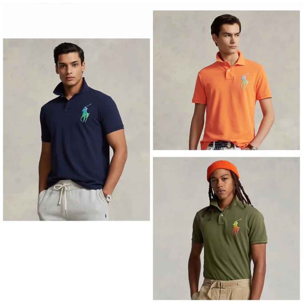 Ralph Lauren Orange Premium Quality Polo Tees-thumb-1