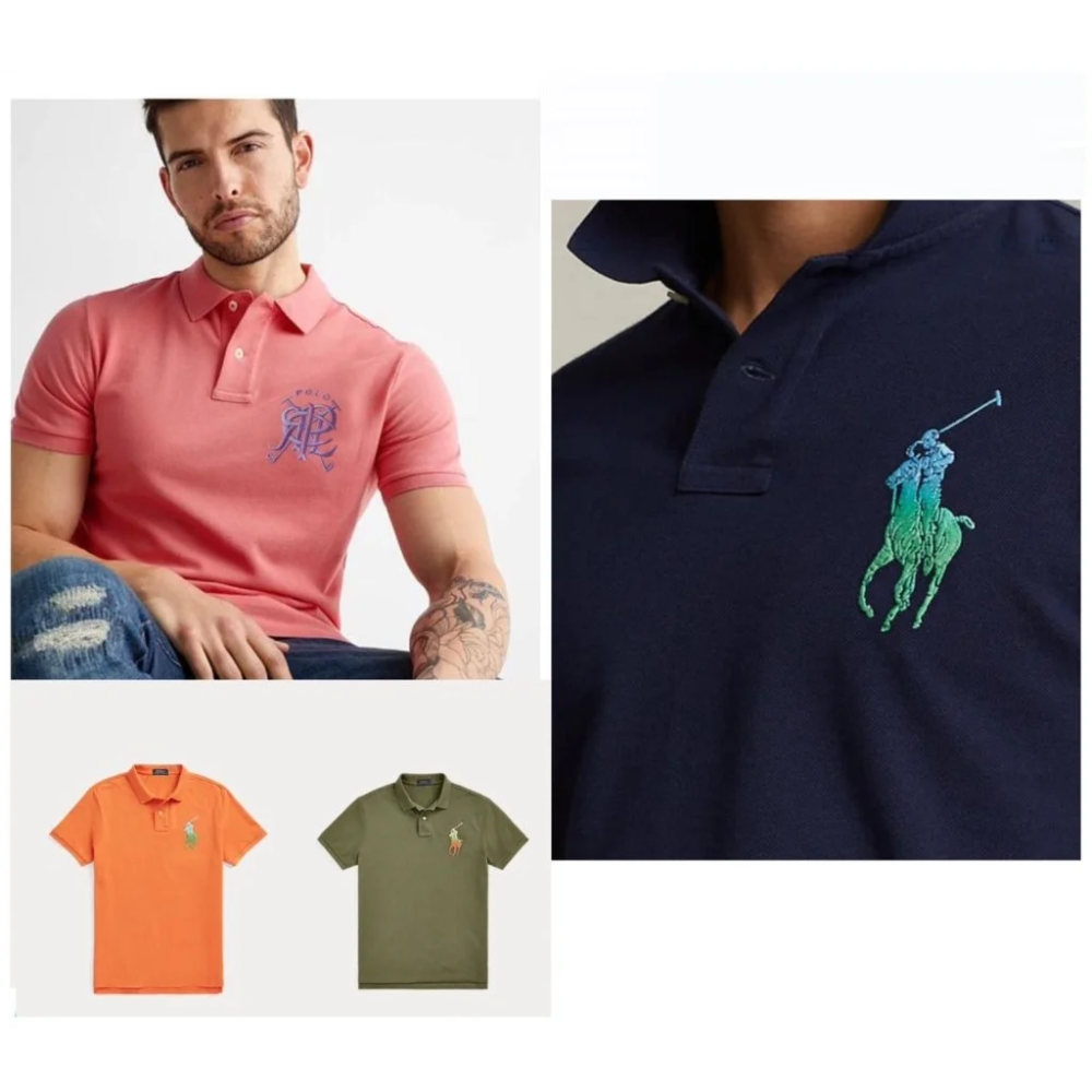 Ralph Lauren Orange Premium Quality Polo Tees-thumb-3