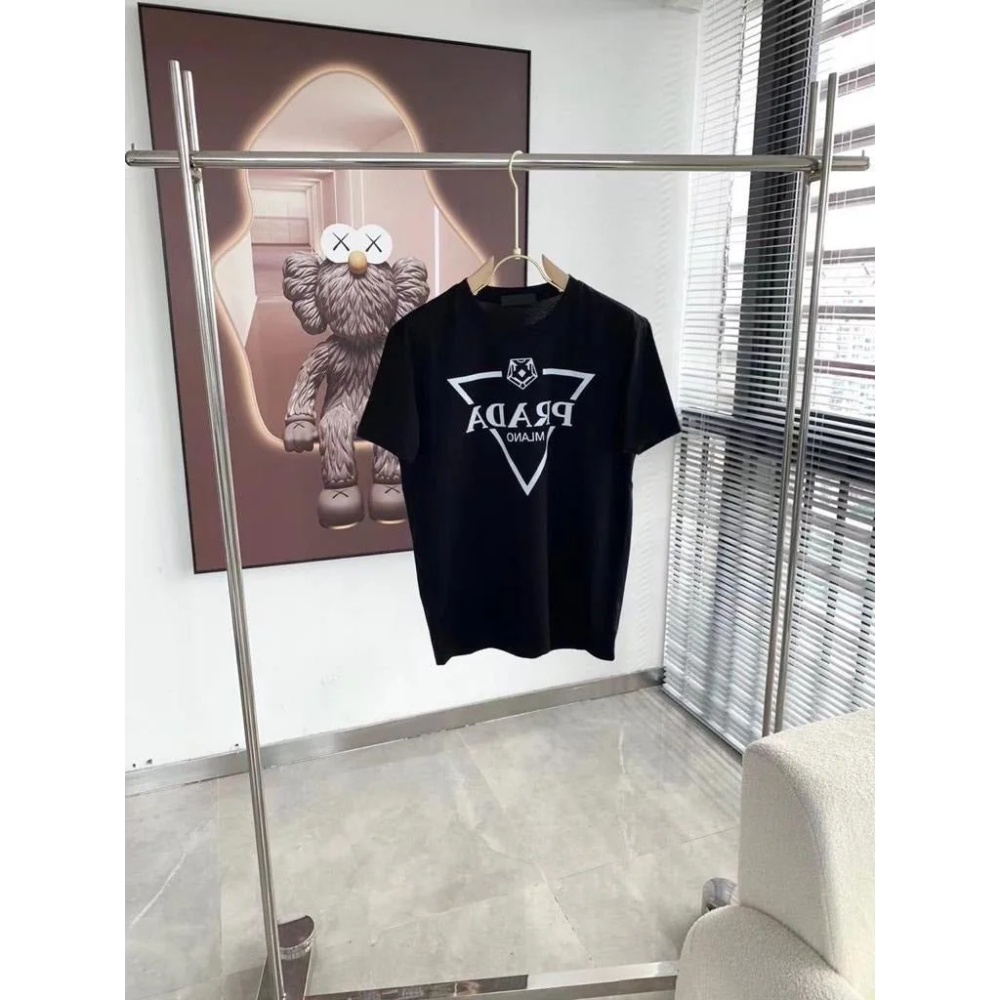 Prada Mlano Print Black Premium Quality T-shirt-1