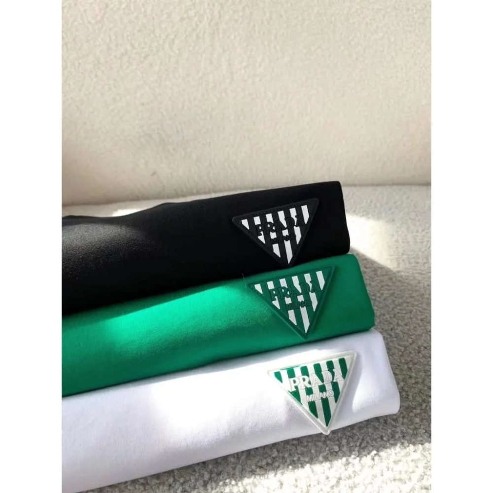 Prada Green Premium Quality Tees-thumb-2