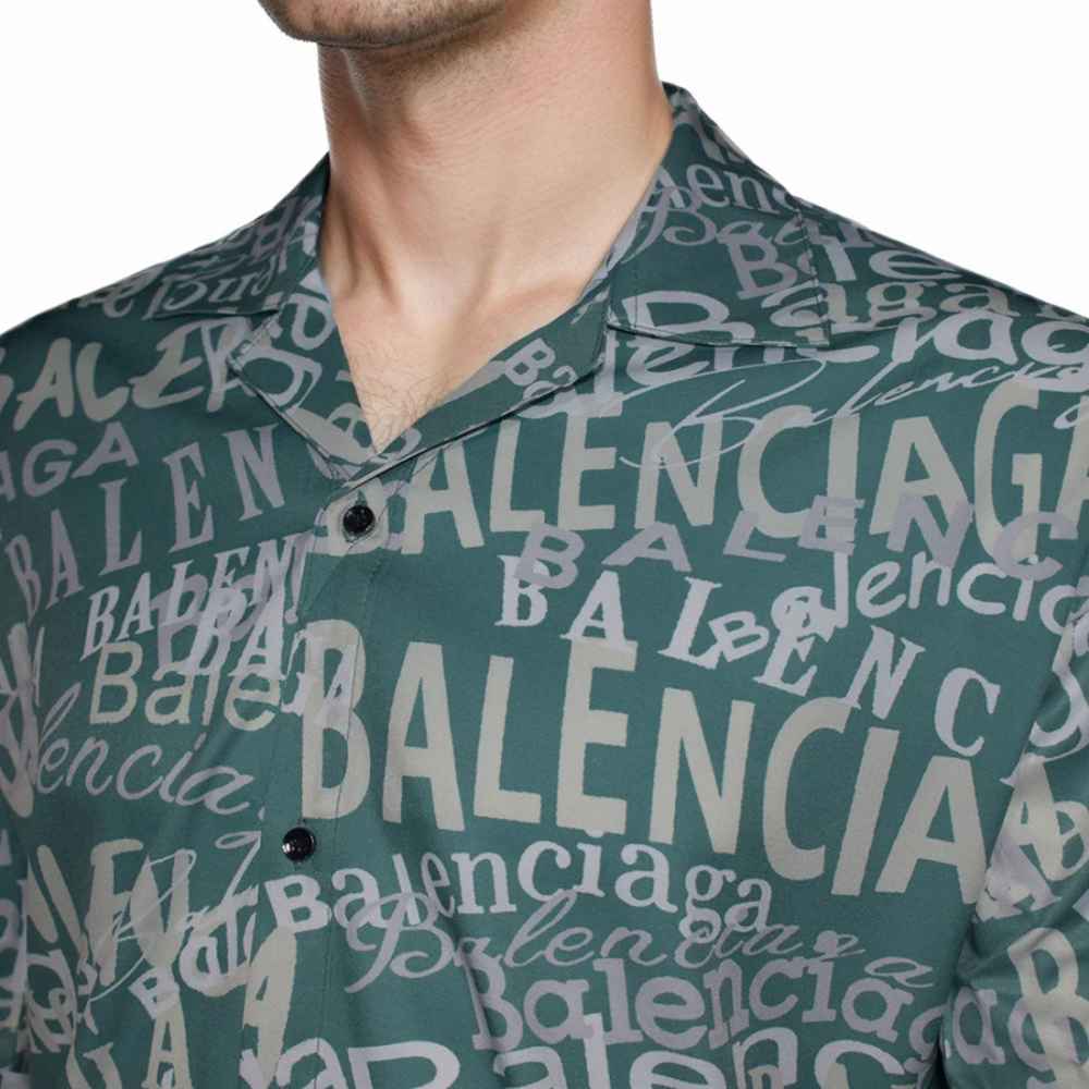 Balenciaga Printed Green Premium Quality Shirt-thumb-2