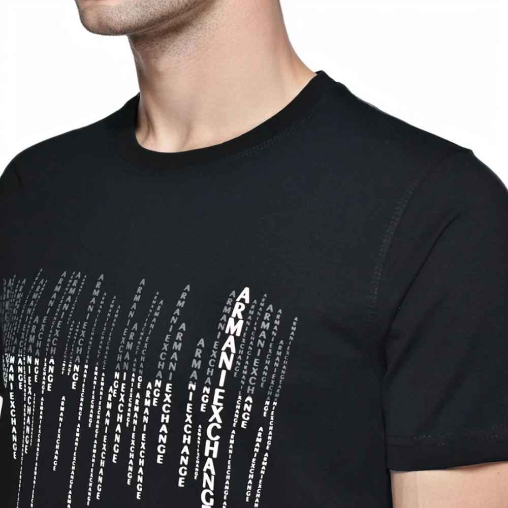 Armani Exchange Black Tone-on-Tone Premium T-shirt-2