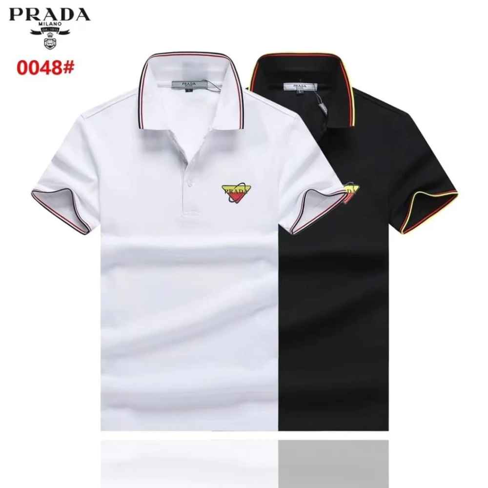 Prada White Premium Quality Polo Tees-6