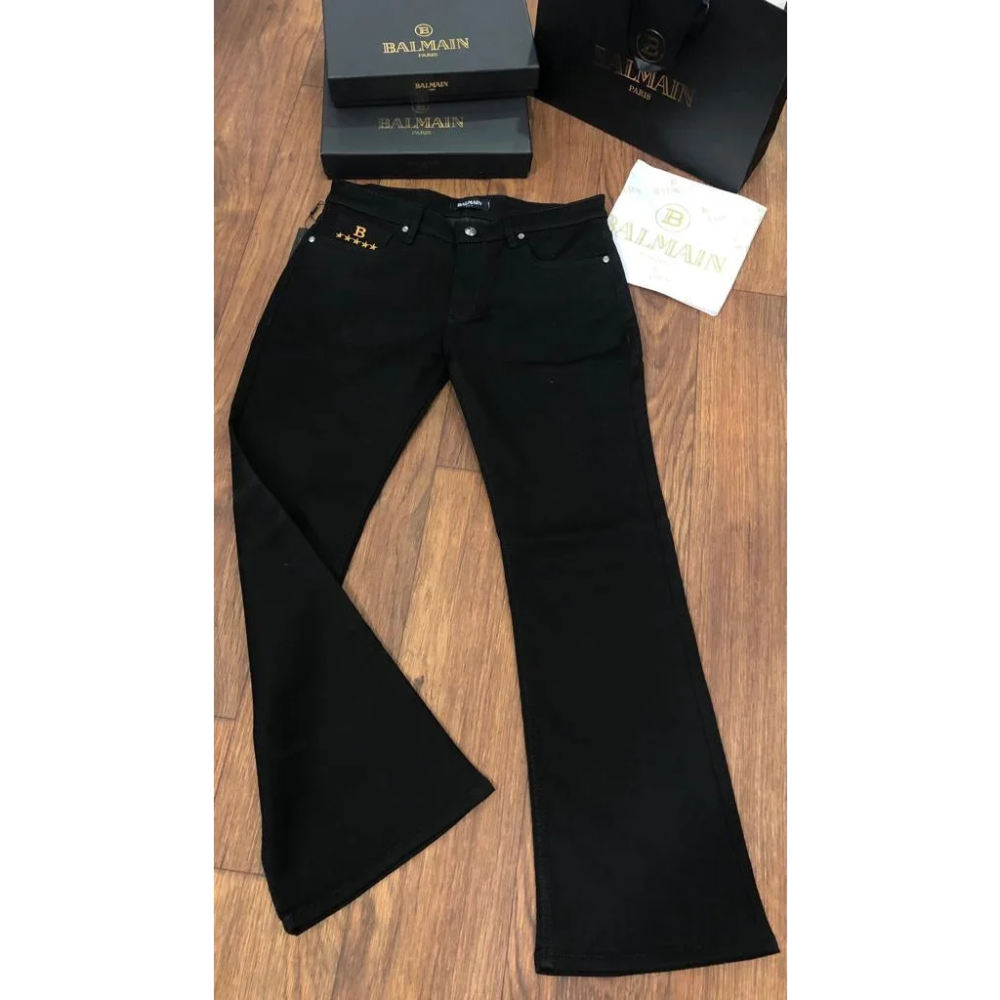 Balmain Black Premium Quality Jeans-thumb-0