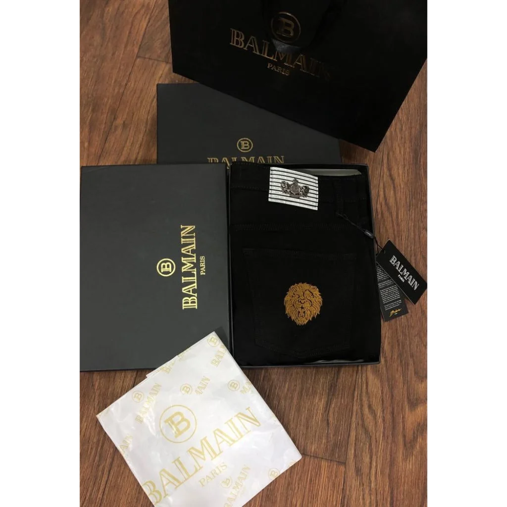 Balmain Black Premium Quality Jeans-thumb-1