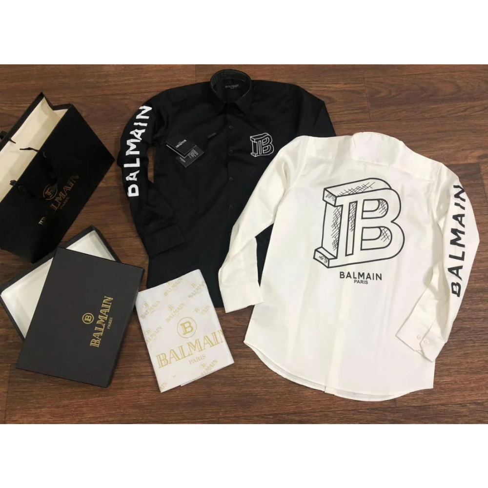 Balmain White Premium Quality Shirt-1