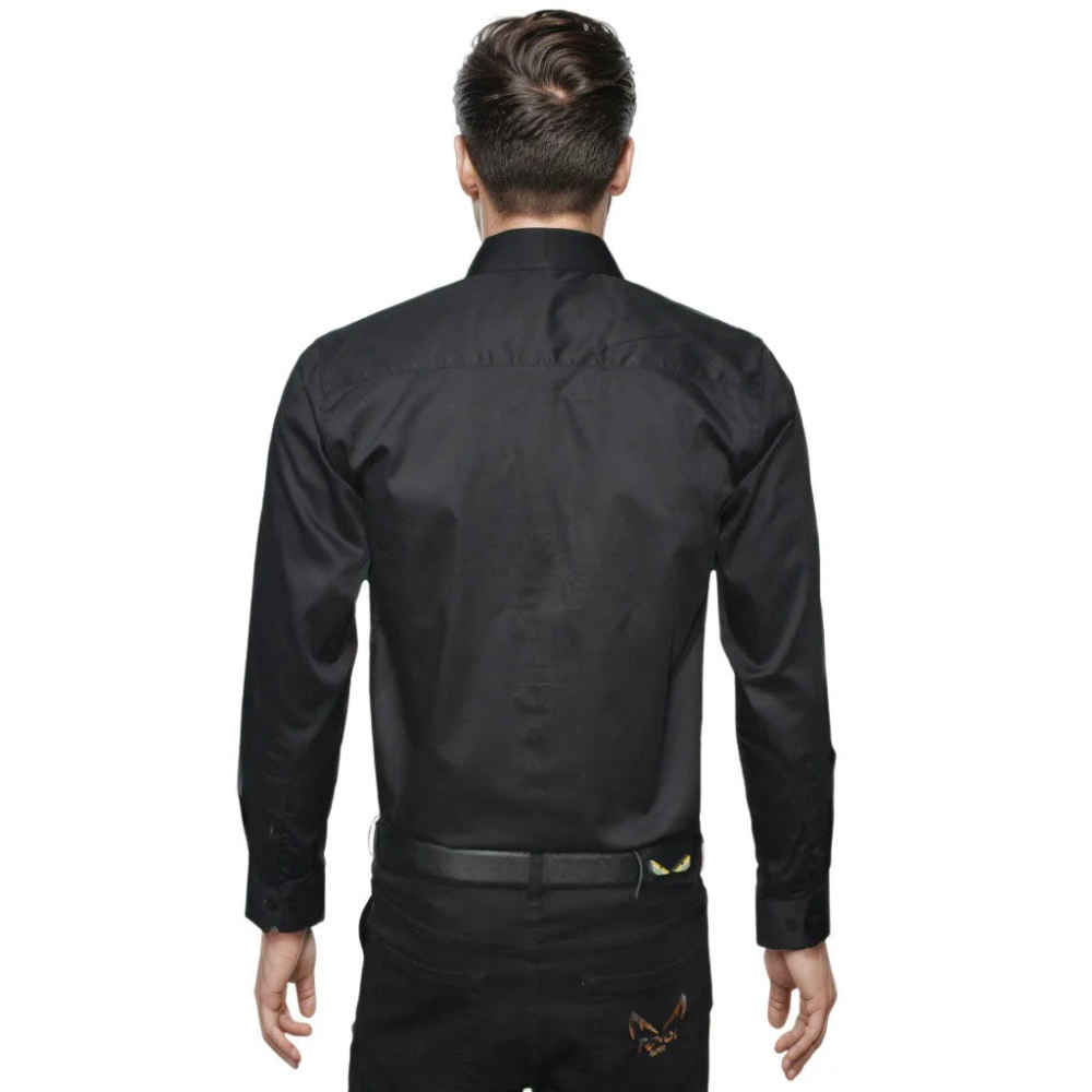Balmain Black Premium Quality Long Sleeve Shirt-1
