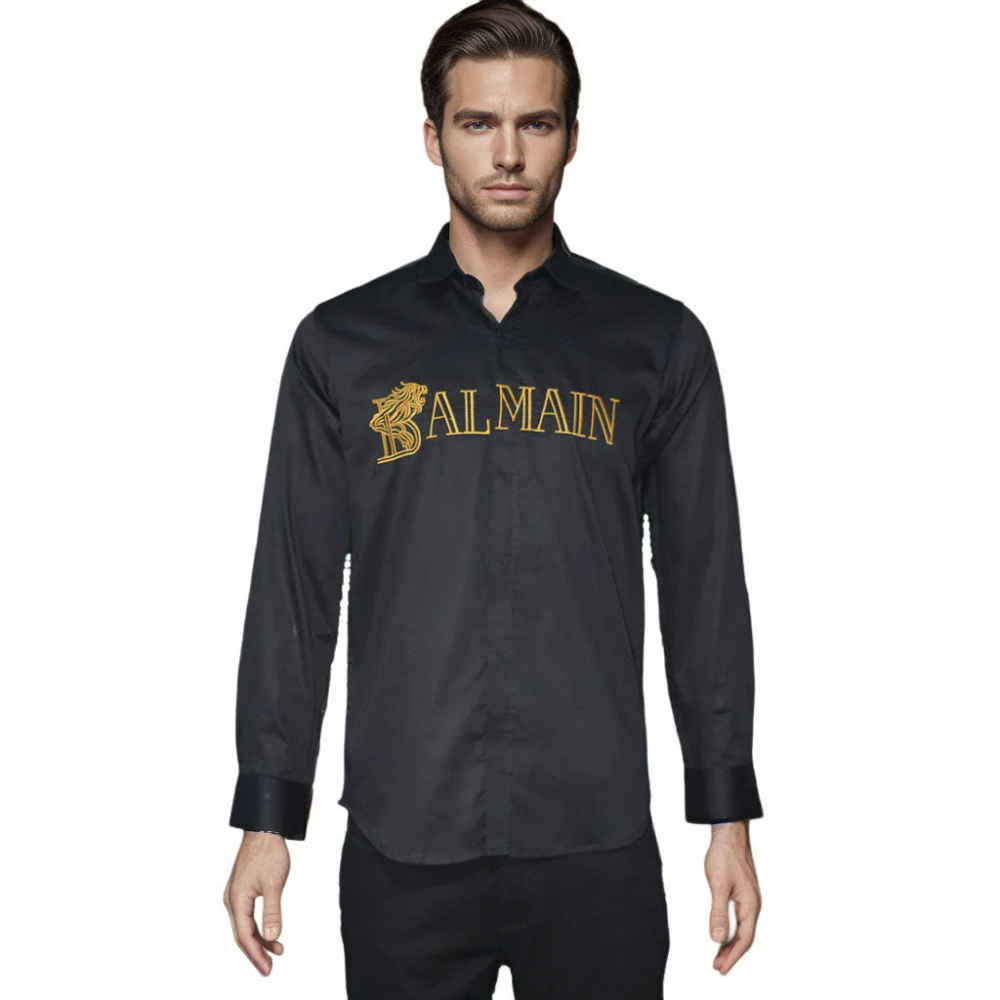 Balmain Black Premium Quality Long Sleeve Shirt-5