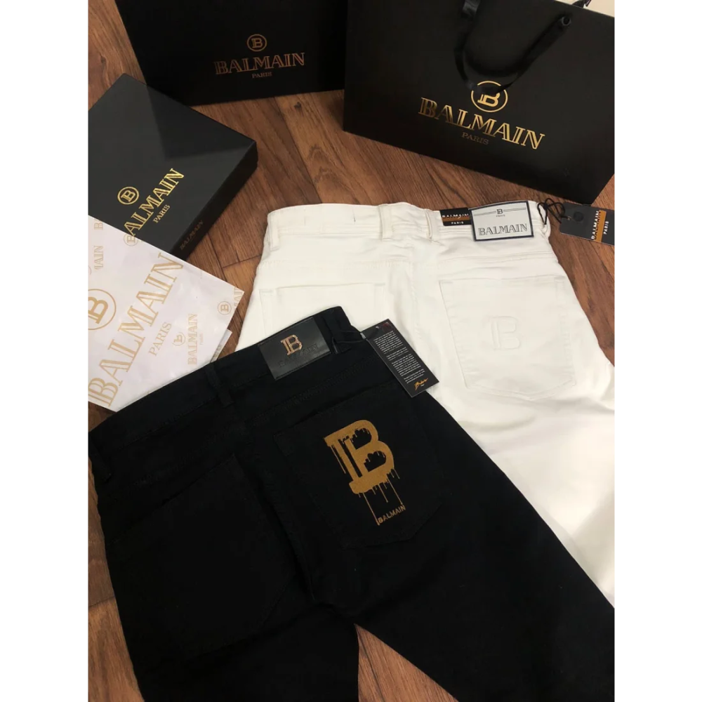 Balmain Black Premium Quality Jeans-thumb-0