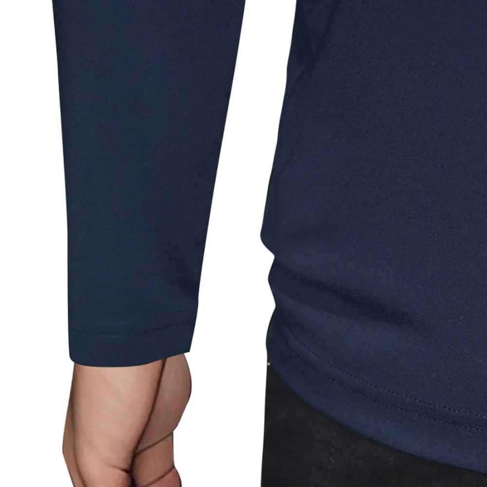 BOSS Blue Interlock Cotton Polo T-shirt with Stripe Logo-3