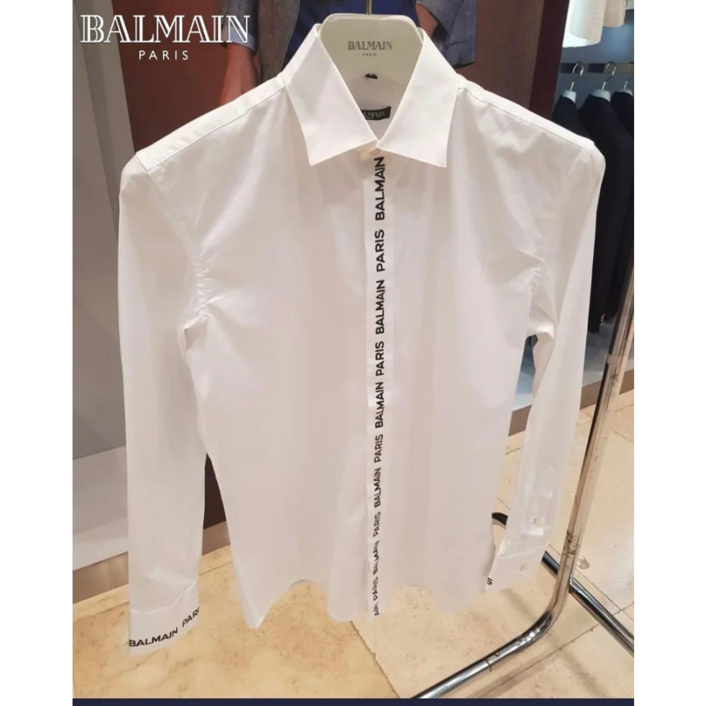 Balmain Paris White Premium Luxury Shirt-1