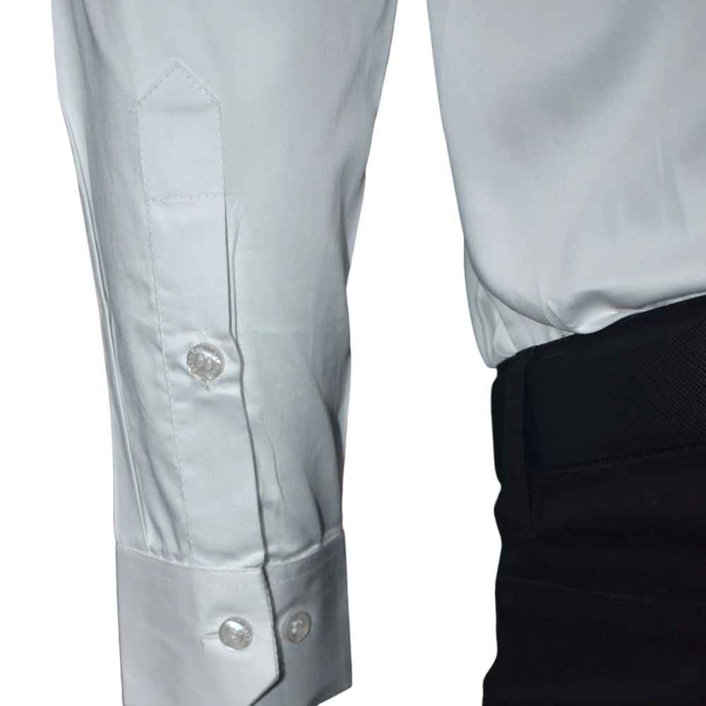 Balmain White Premium Quality Long Sleeve Shirt-5