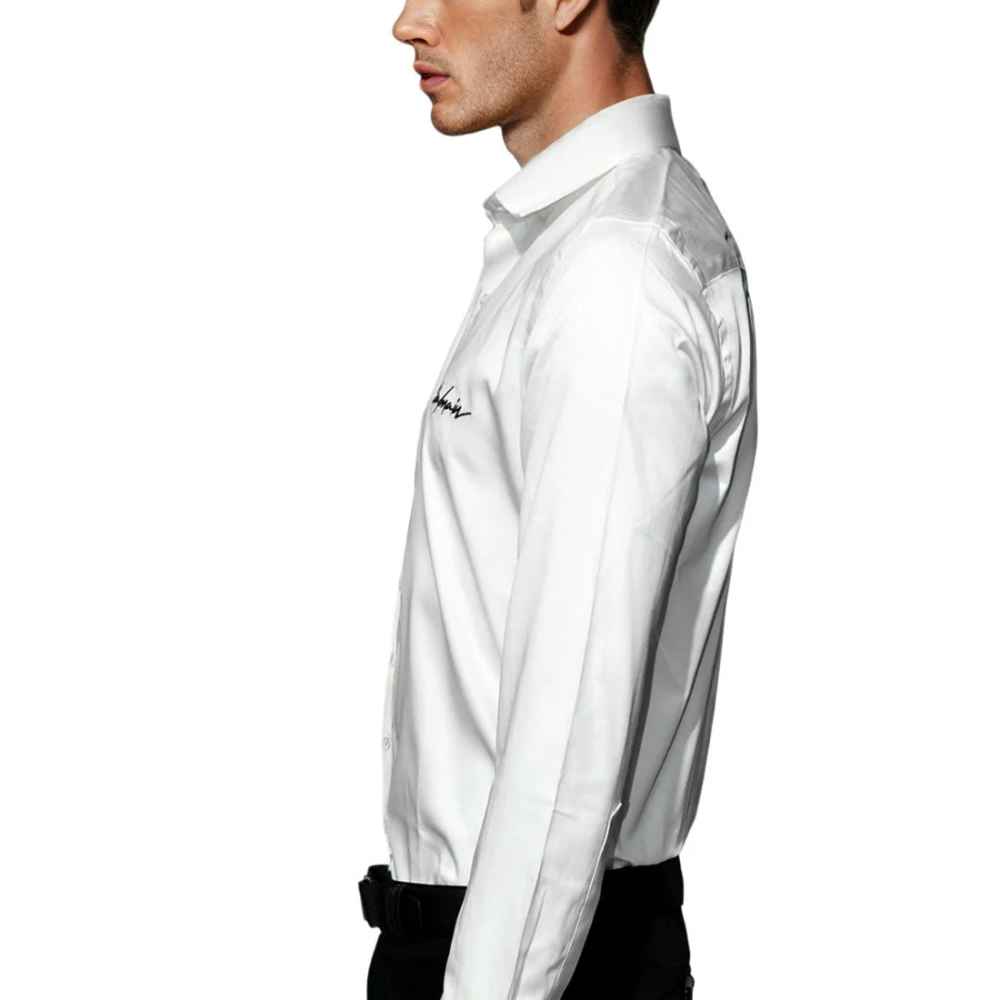 Balmain White Premium Quality Slim Fit Formal Men's Shirt-3