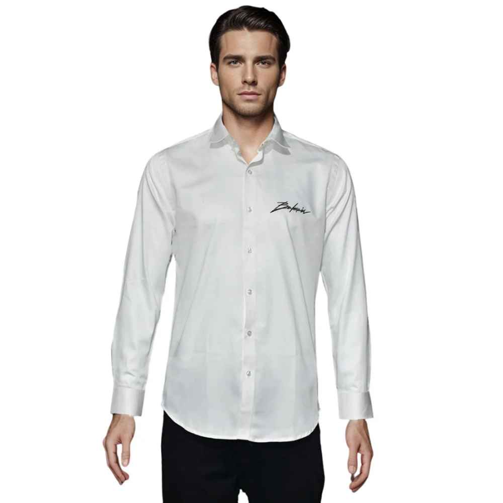 Balmain White Premium Quality Slim Fit Formal Men's Shirt-6