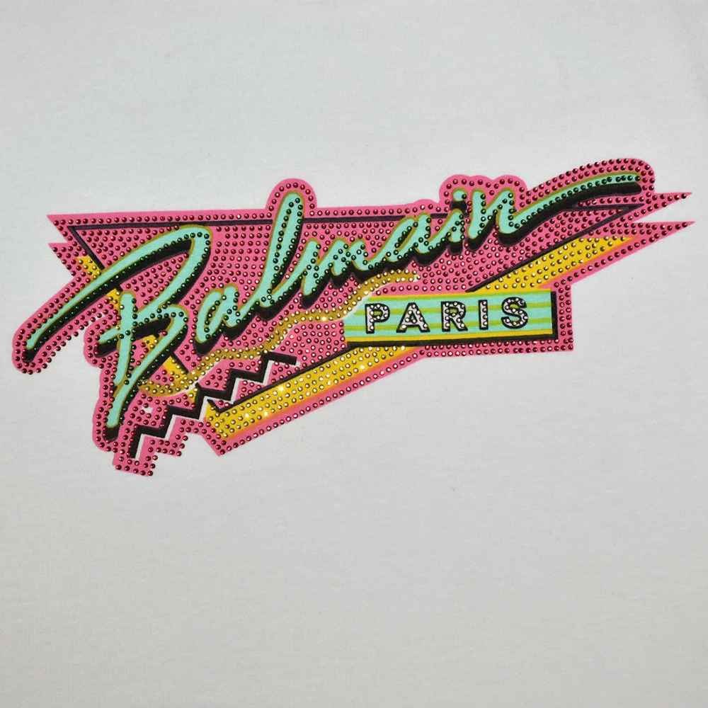 Balmain White Premium Quality Women T-shirt-thumb-3