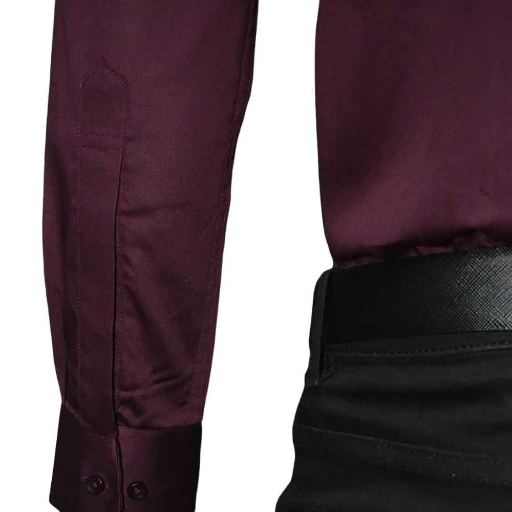 Balmain Wine Premium Quality Slim Fit Formal Men's Shirt-5