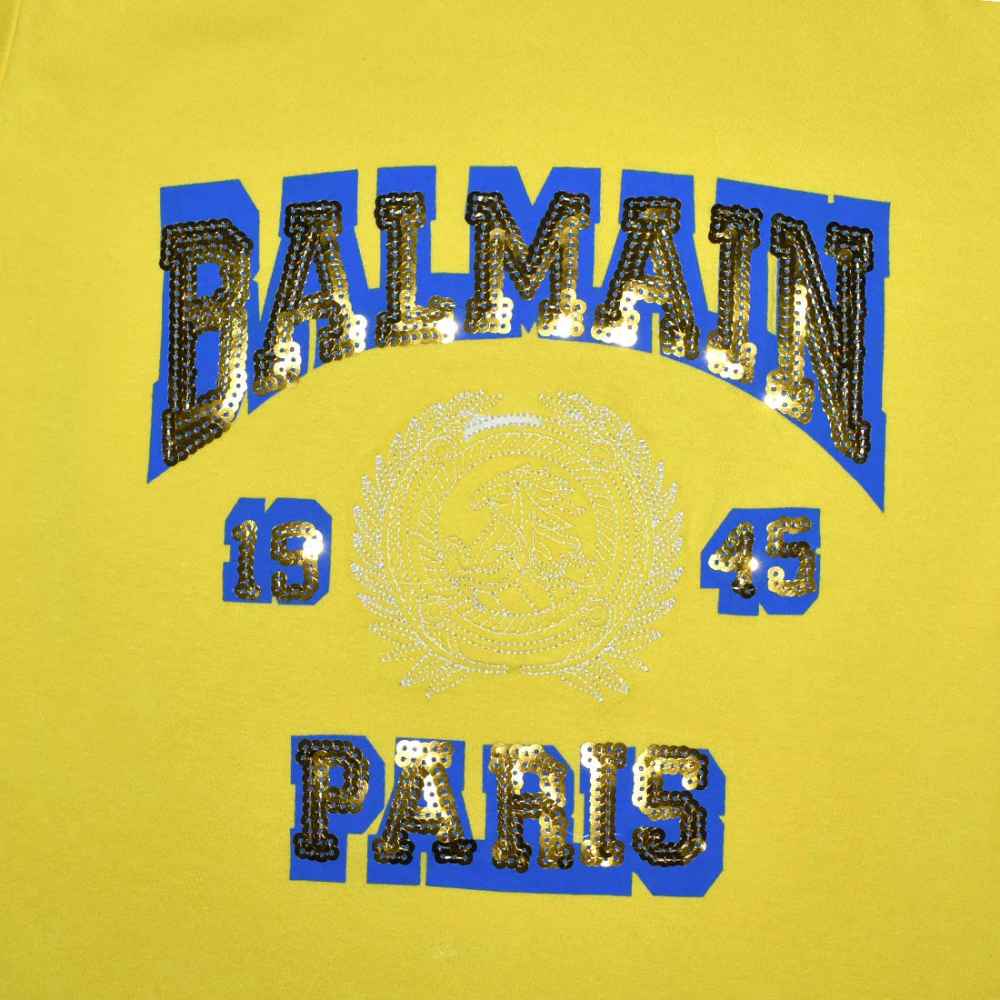 Balmain Yellow Premium Quality Women T-shirt-3