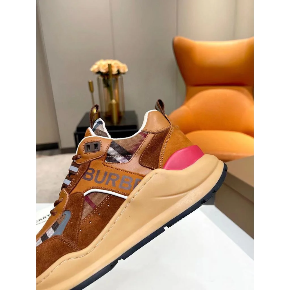 Burberry Brown Premium Quality Sneakers-thumb-4
