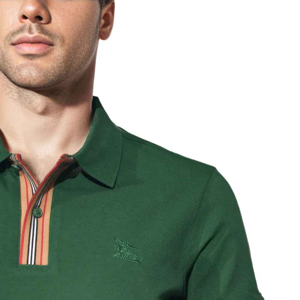 Burberry Embroidery Logo Green Premium T-shirt-4