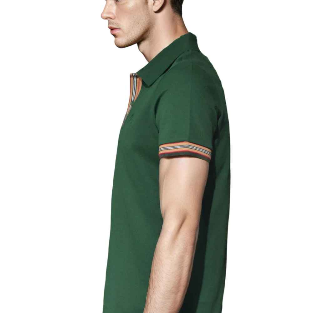 Burberry Embroidery Logo Green Premium T-shirt-3